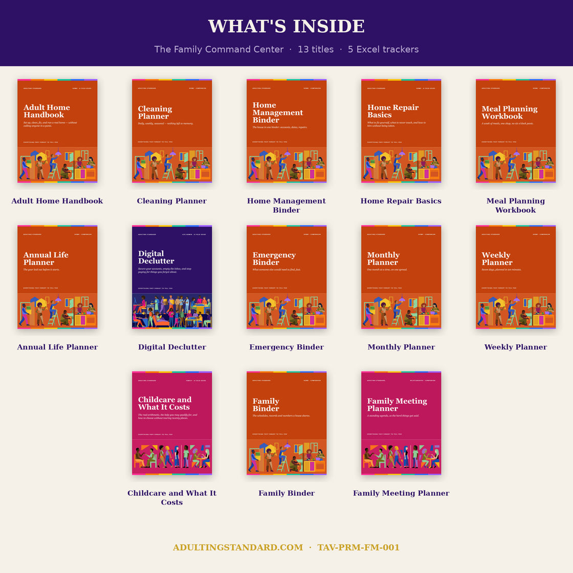 The Family Command Center - what is inside — sample pages