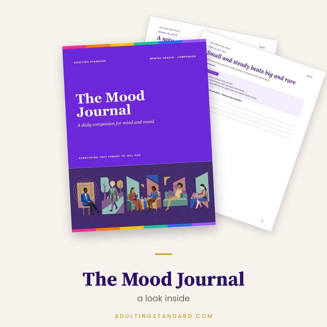 The Mood Journal — a look inside — sample pages