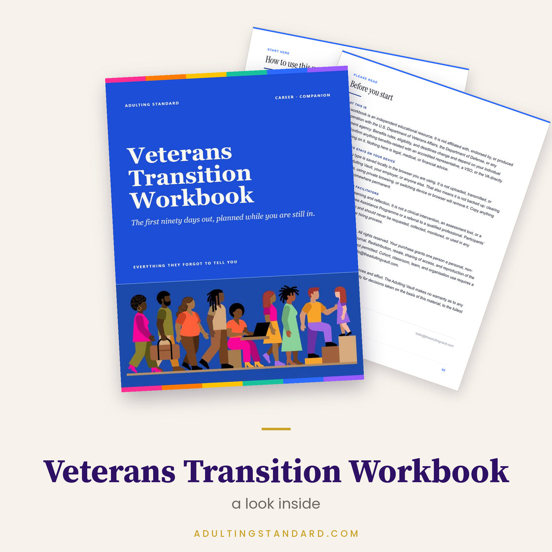 Veterans Transition Workbook — a look inside — sample pages
