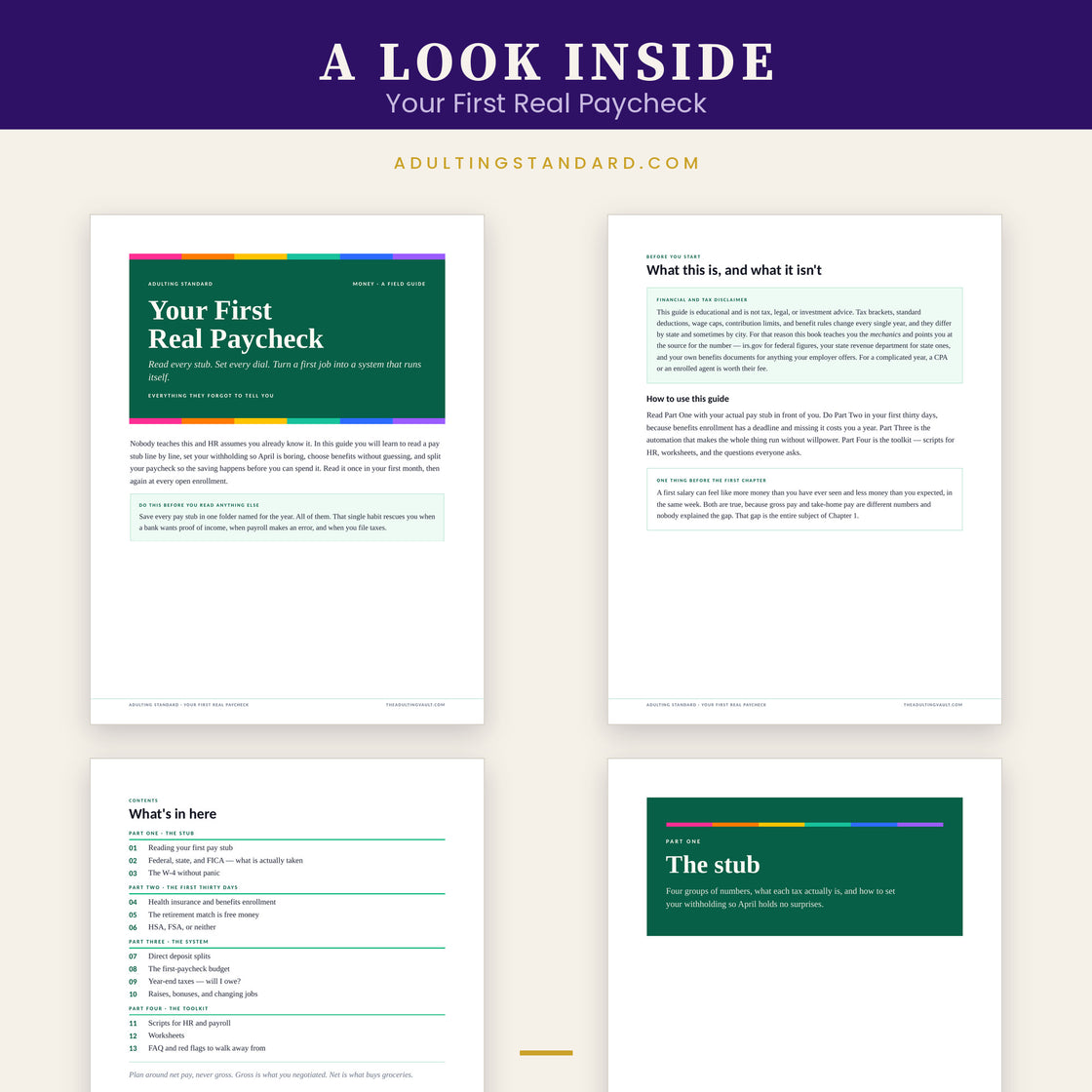 Your First Real Paycheck — a look inside — sample pages