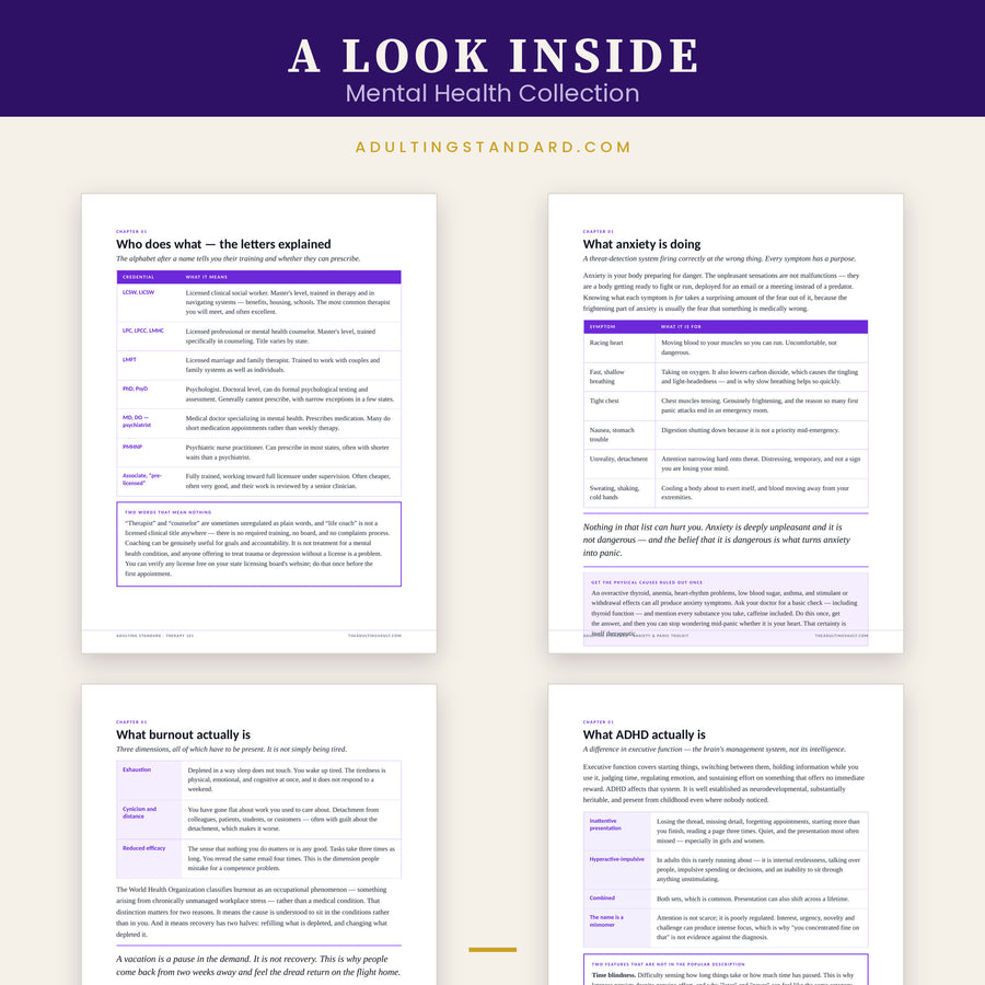 Mental Health Collection — a look inside