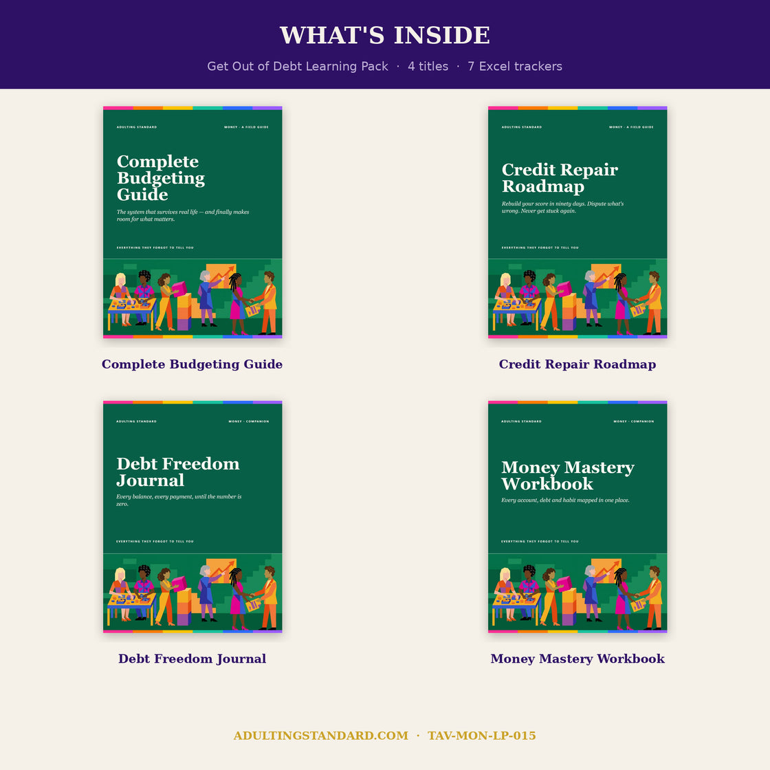 Get Out of Debt Learning Pack - what is inside — sample pages