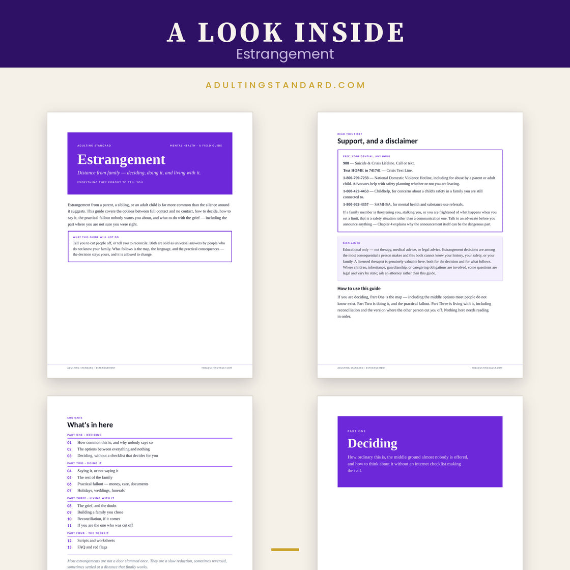 Estrangement — a look inside — sample pages