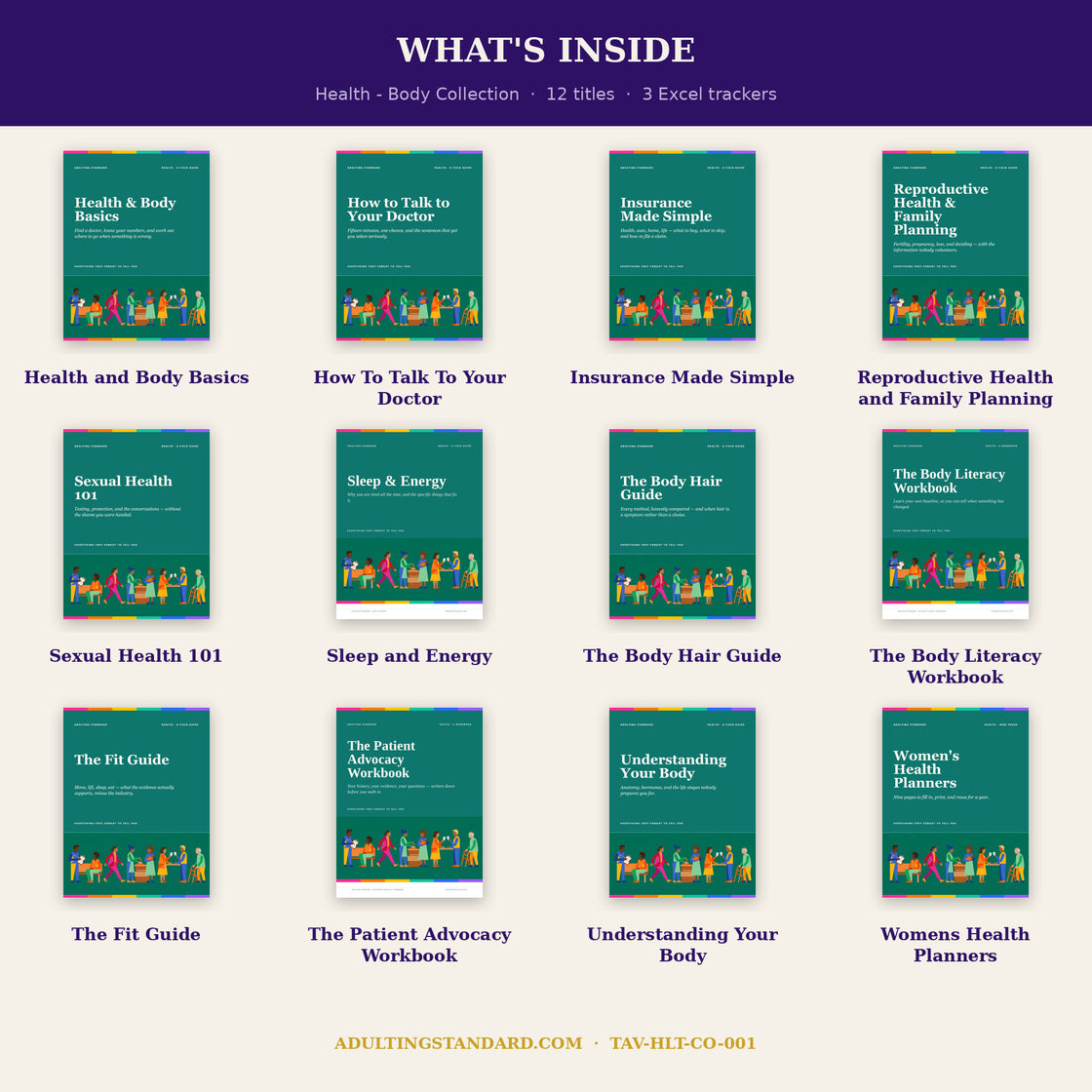 Health & Body Collection - what is inside — sample pages