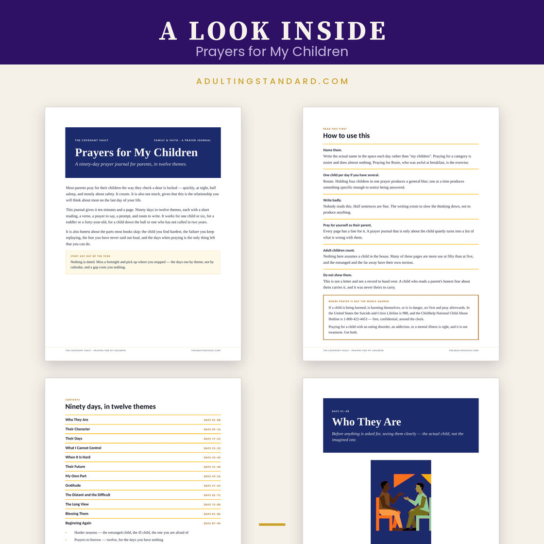 Prayers for My Children — a look inside — sample pages