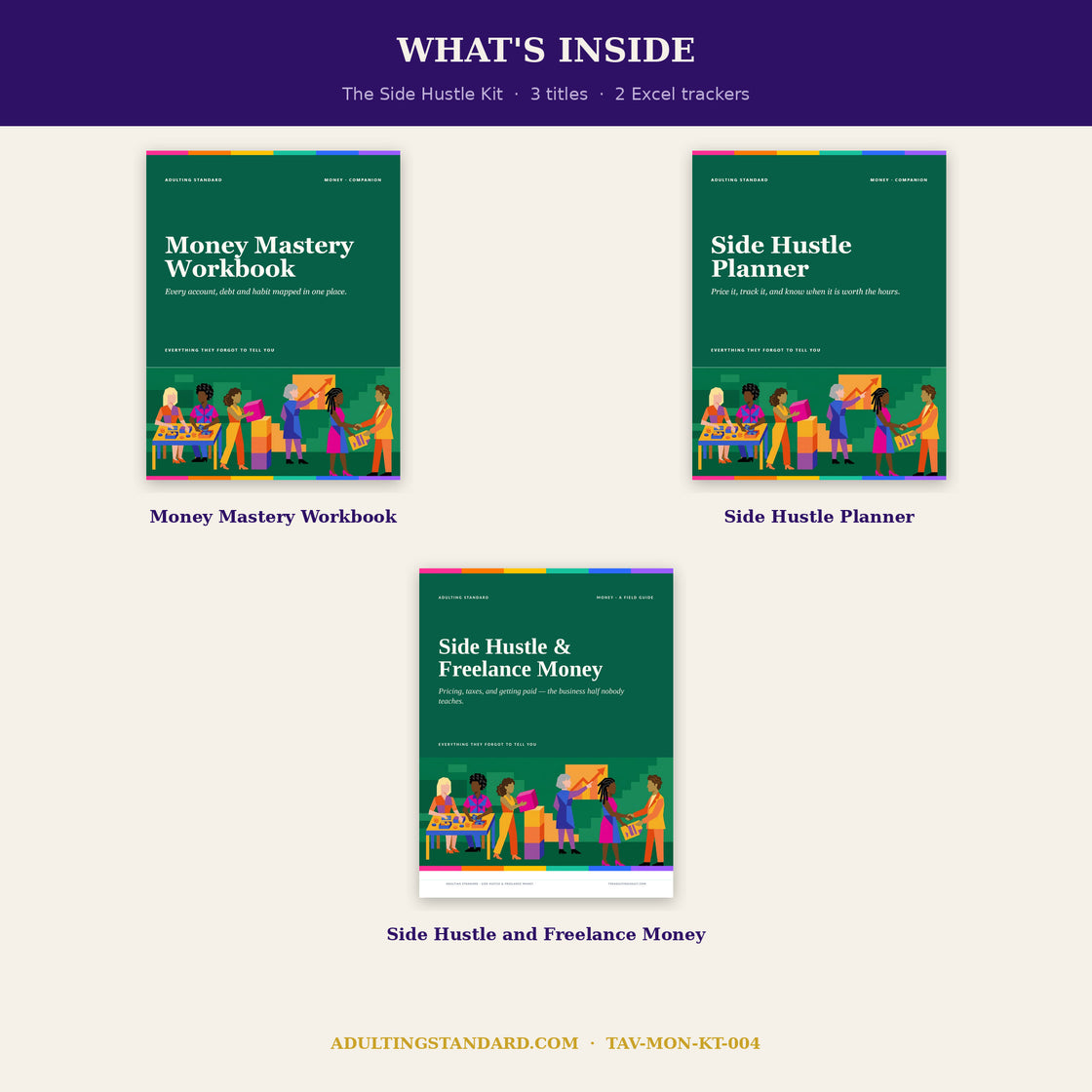 The Side Hustle Kit - what is inside — sample pages