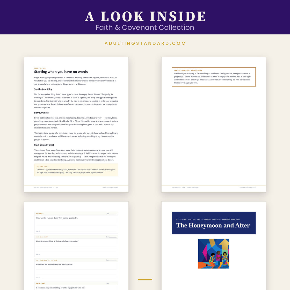 Faith & Covenant Collection — a look inside — sample pages