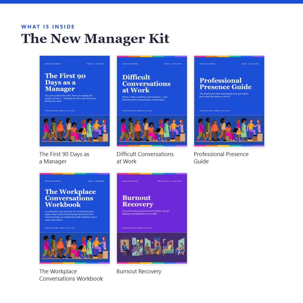The New Manager Kit — contents preview — sample pages