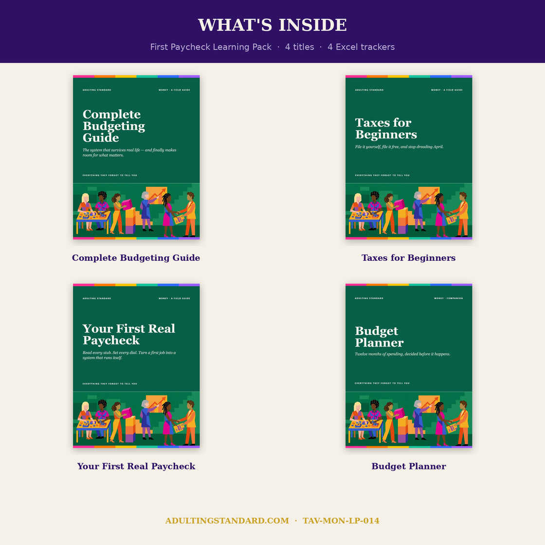 First Paycheck Learning Pack - what is inside — sample pages