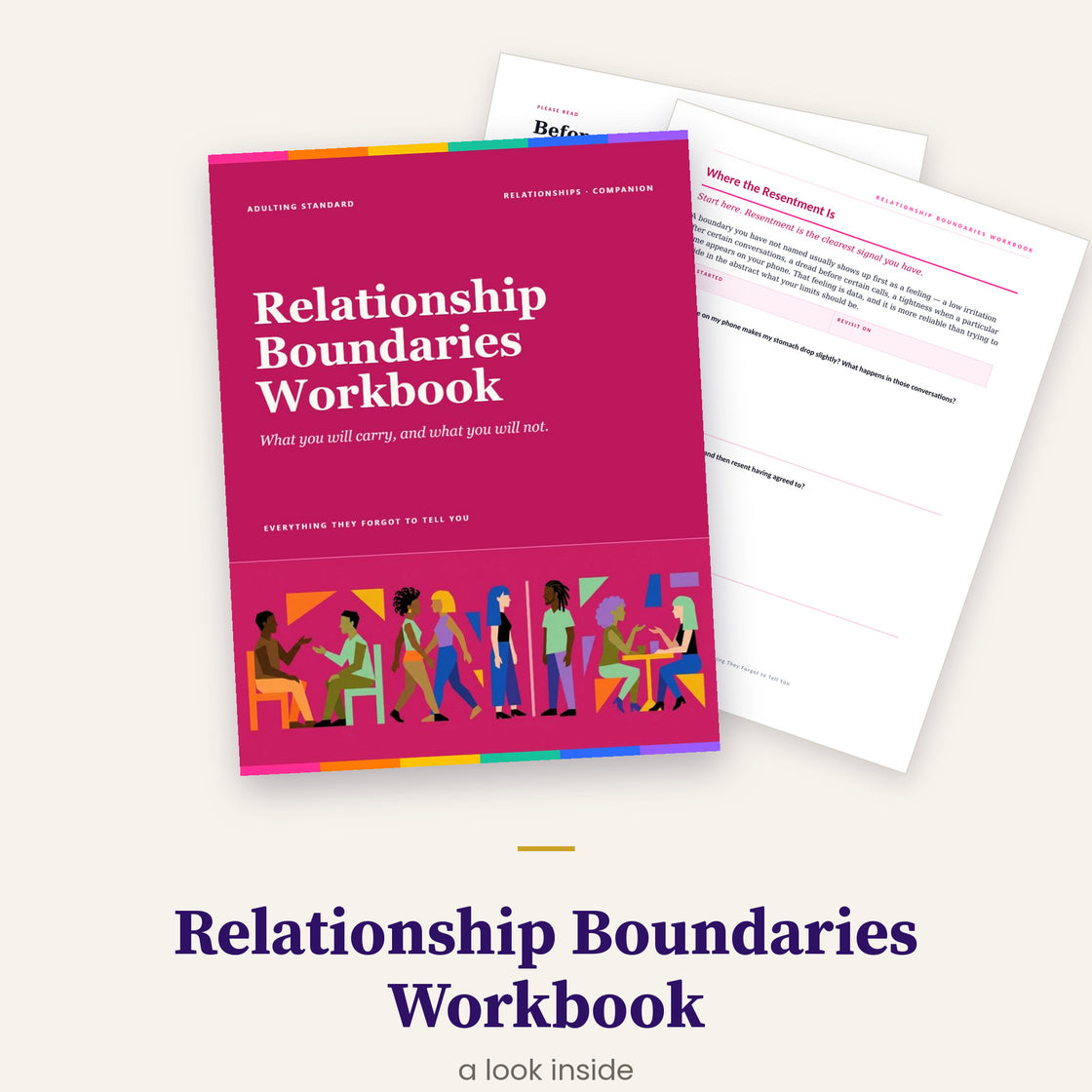 Relationship Boundaries Workbook — a look inside — sample pages