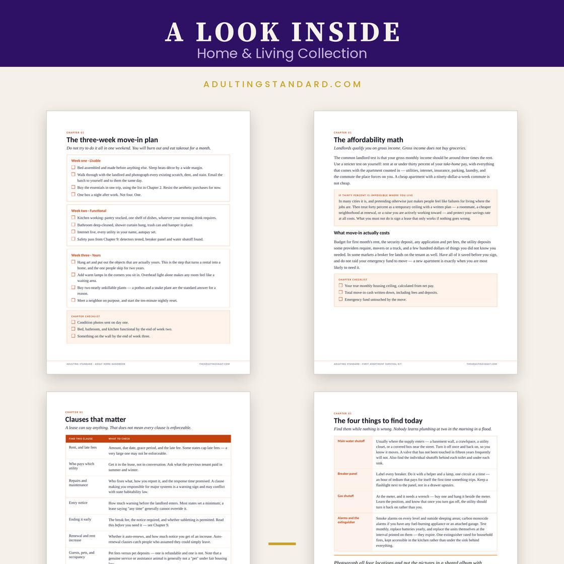 Home & Living Collection — a look inside — sample pages