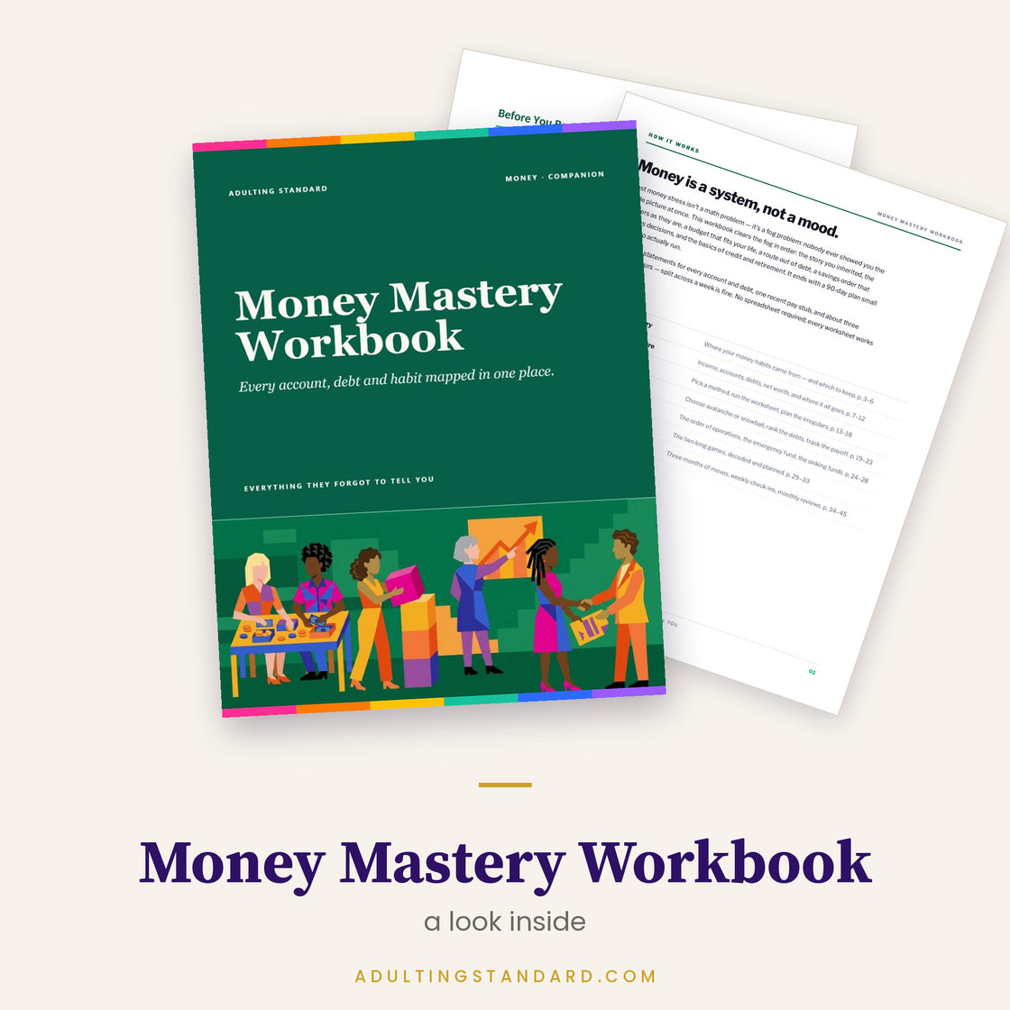 Money Mastery Workbook — a look inside — sample pages