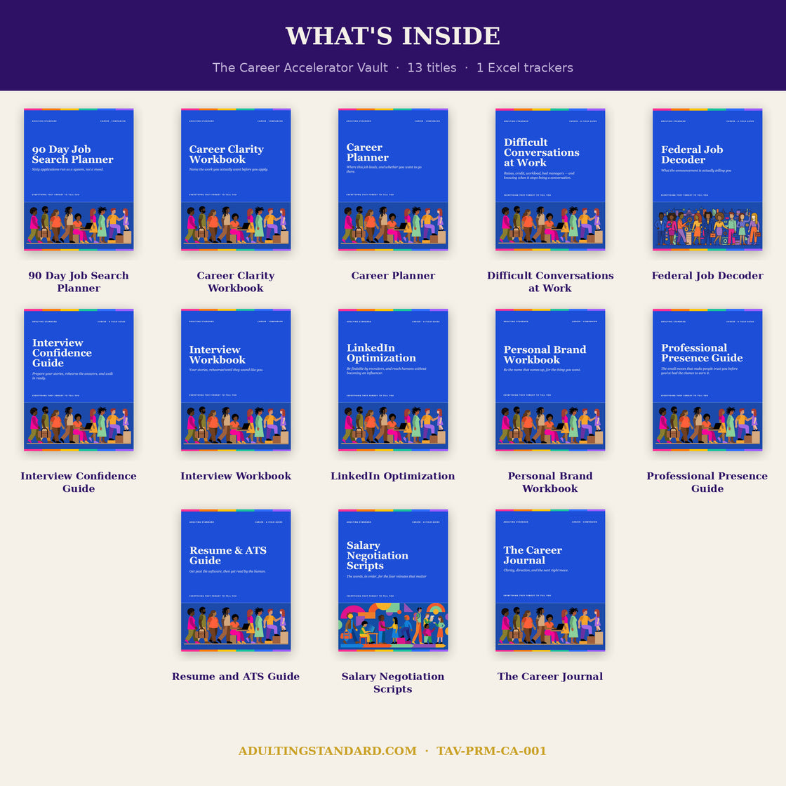 The Career Accelerator Vault - what is inside — sample pages