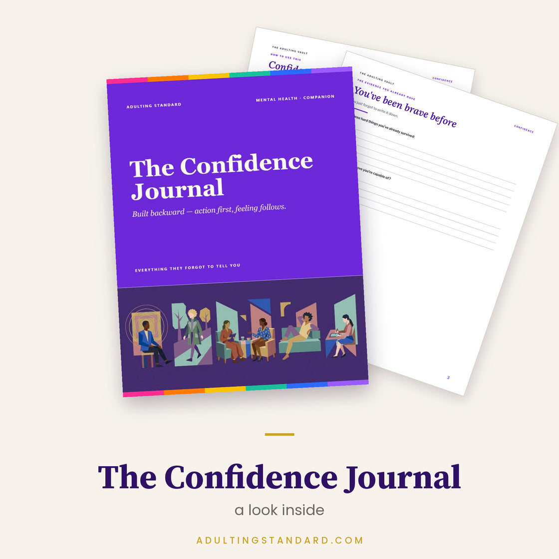 The Confidence Journal — a look inside — sample pages