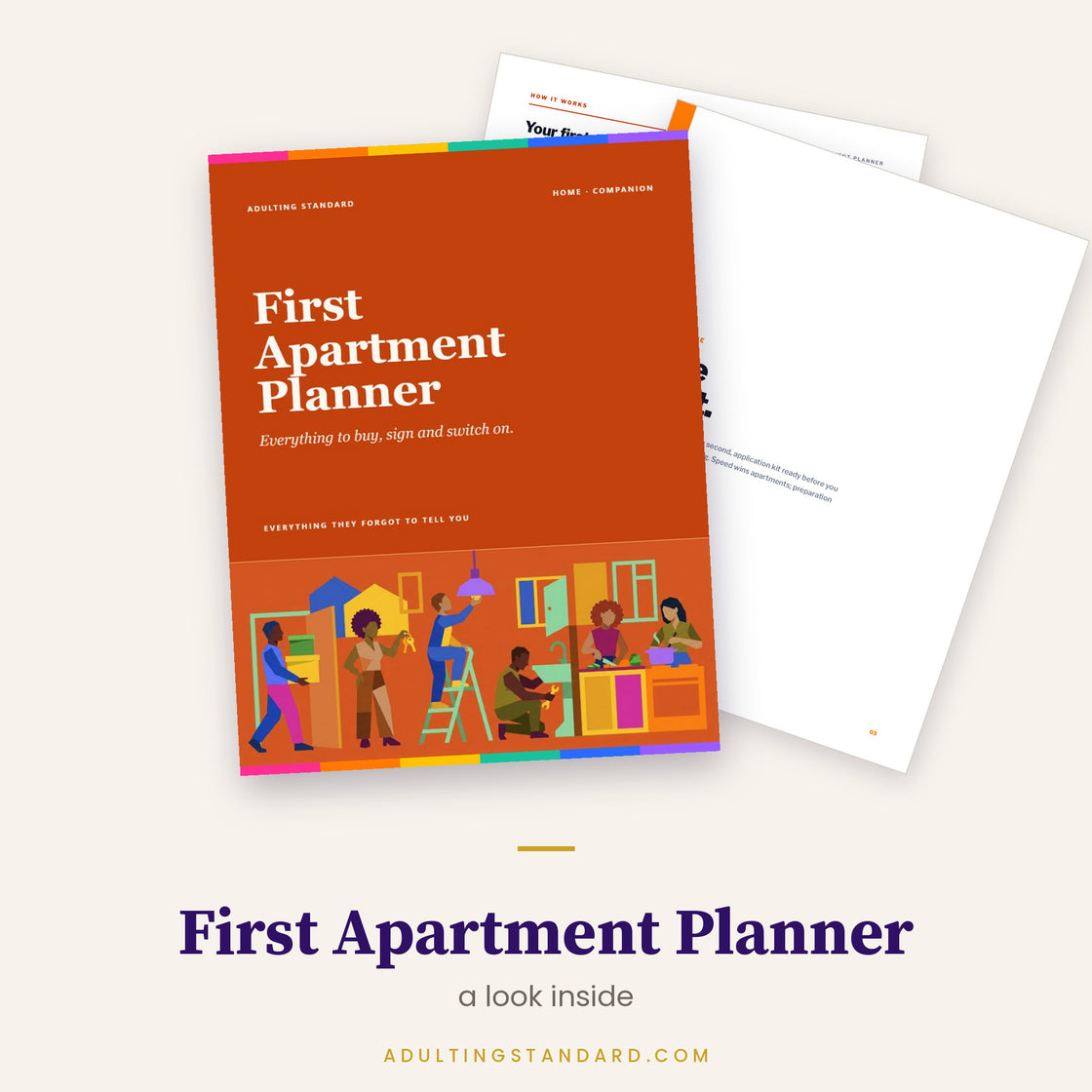 First Apartment Planner — a look inside — sample pages