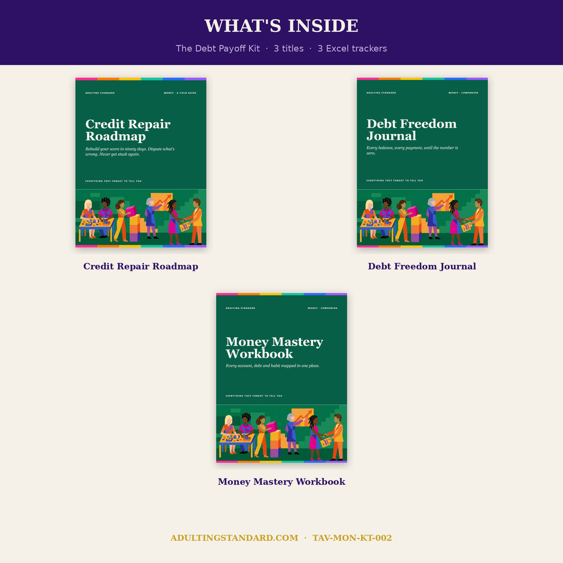 The Debt Payoff Kit - what is inside — sample pages
